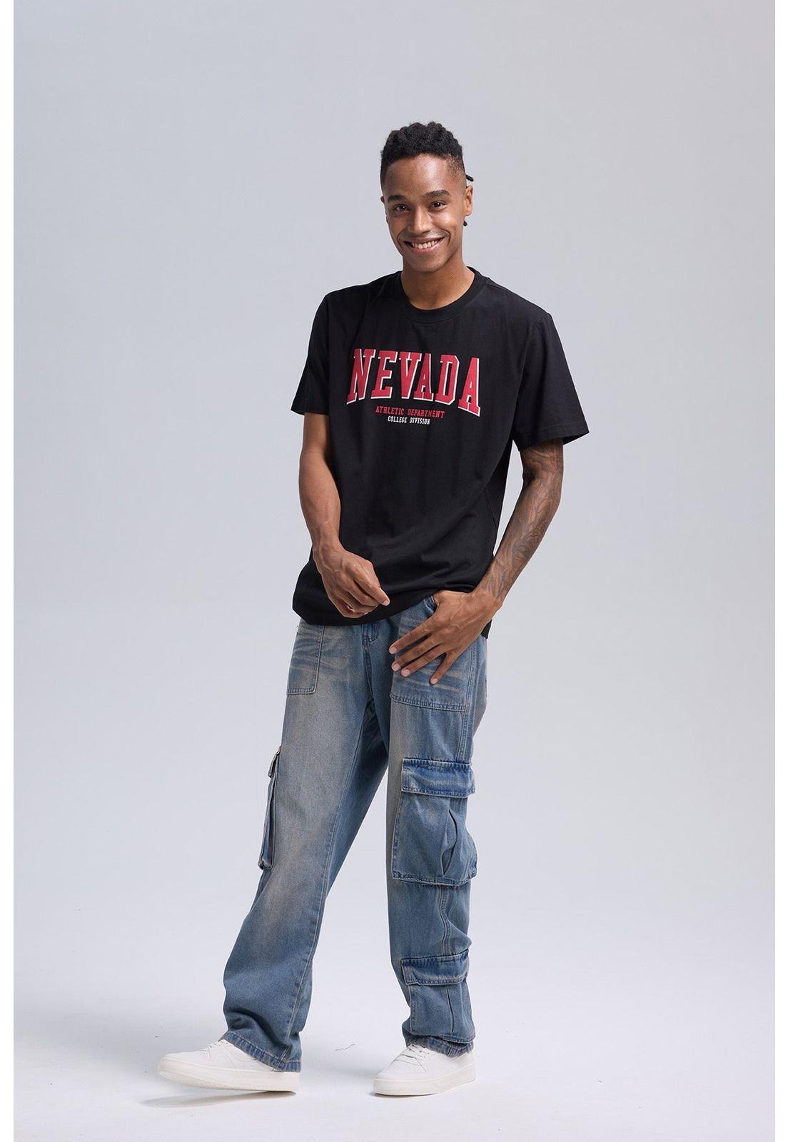 Polera Hombre Print City Negro-3