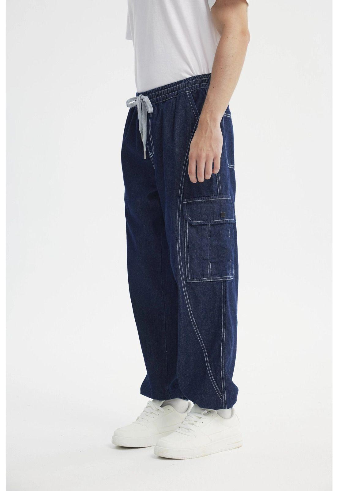 Jeans Jogger Hombre Azul Indigo-1