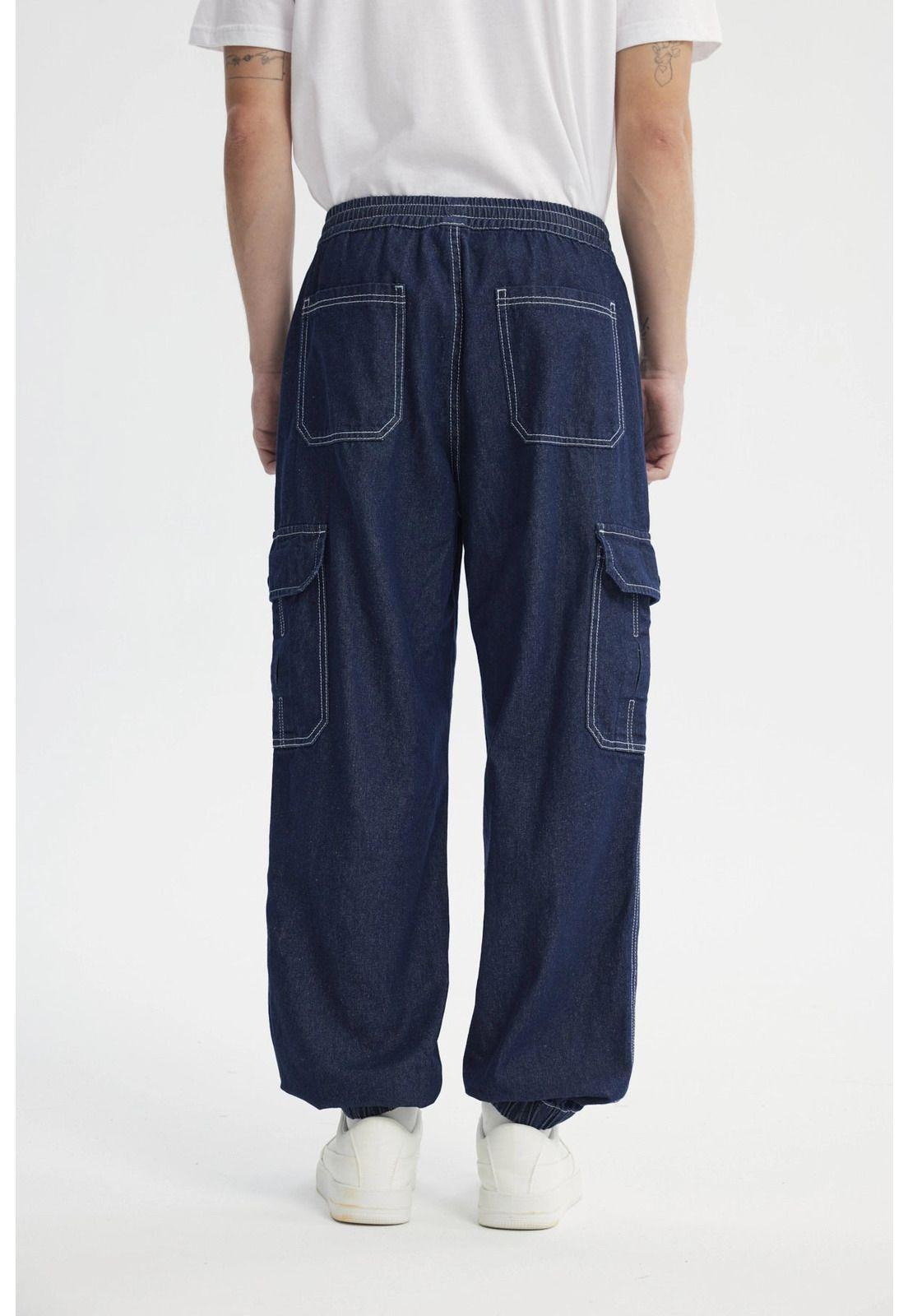Jeans Jogger Hombre Azul Indigo-2