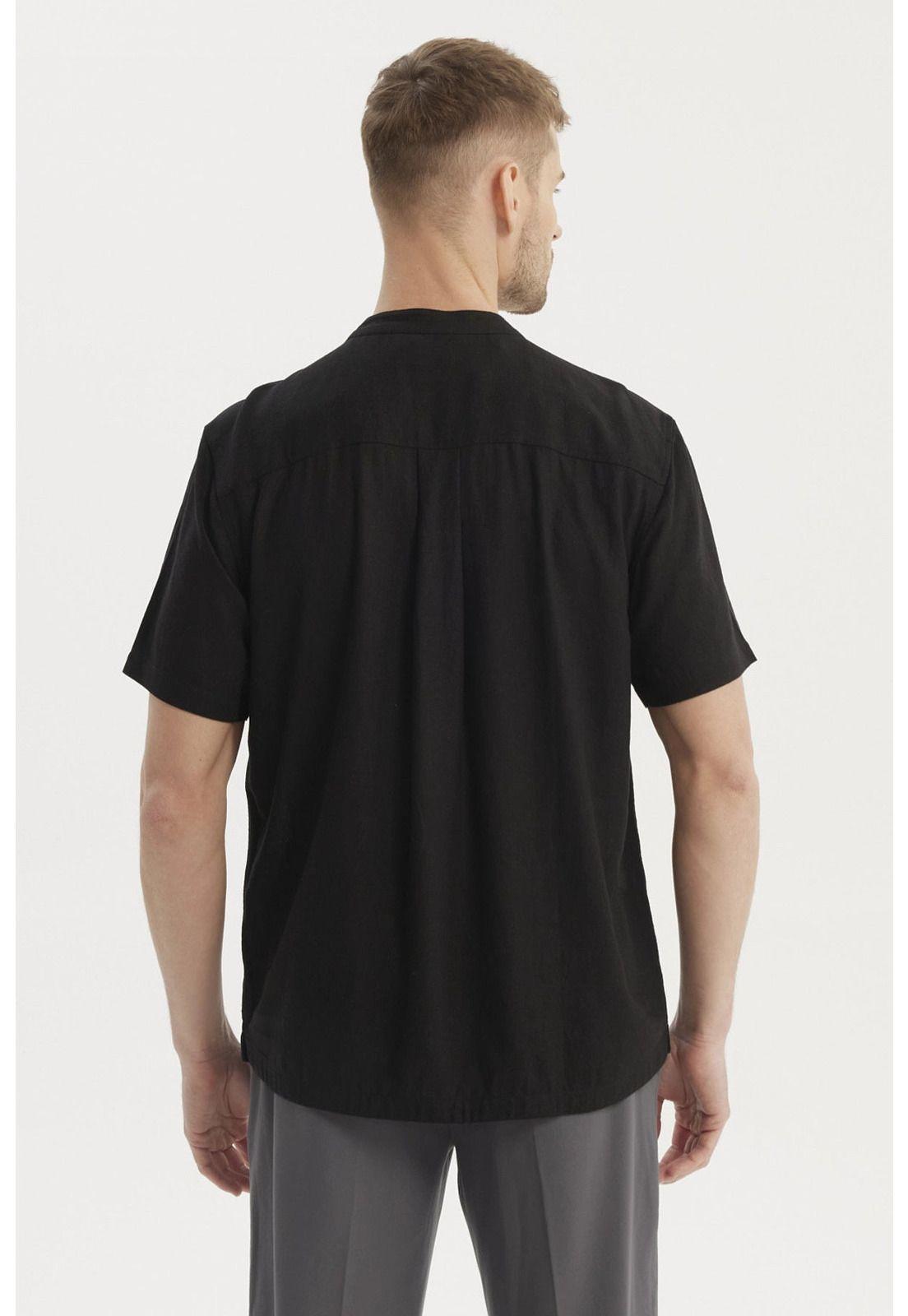 Camisa Hombre Slim Negro-2