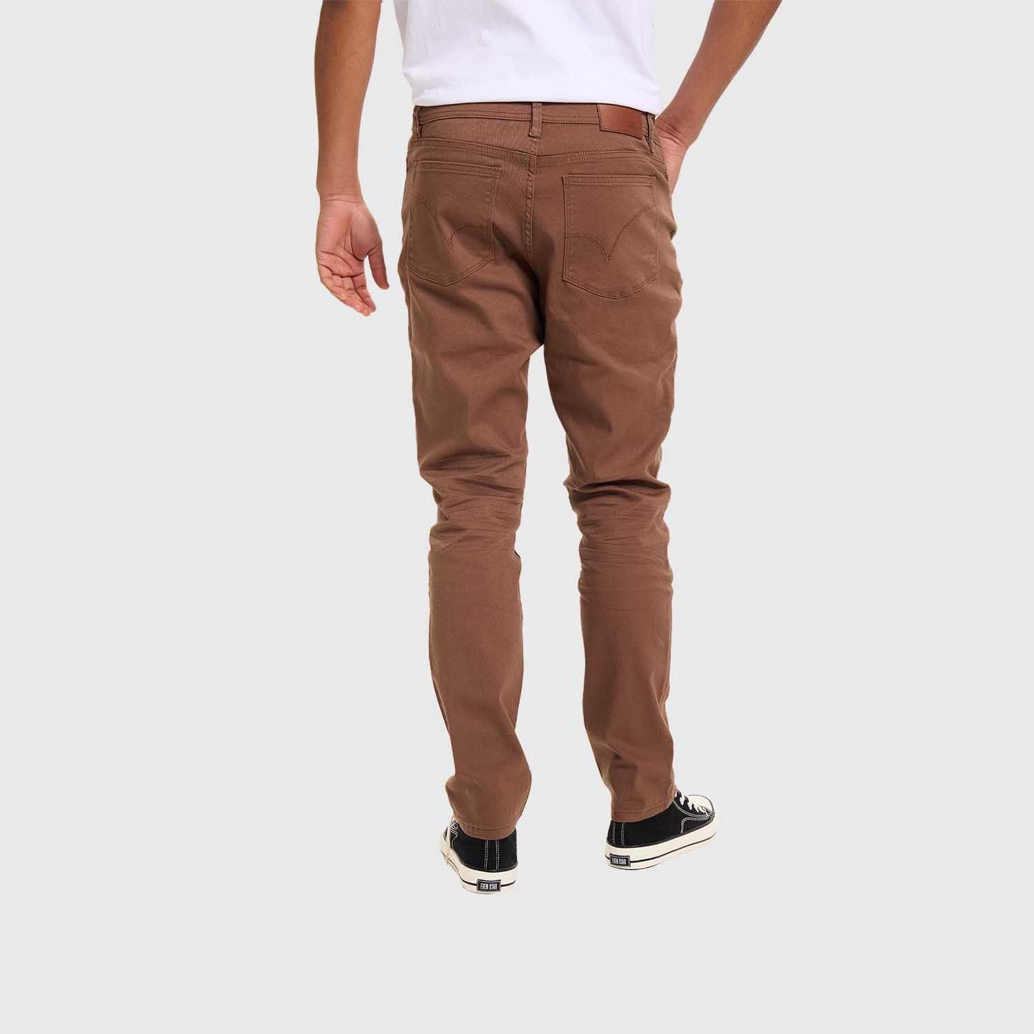 Jeans Hombre Slim Color Café Ii-2