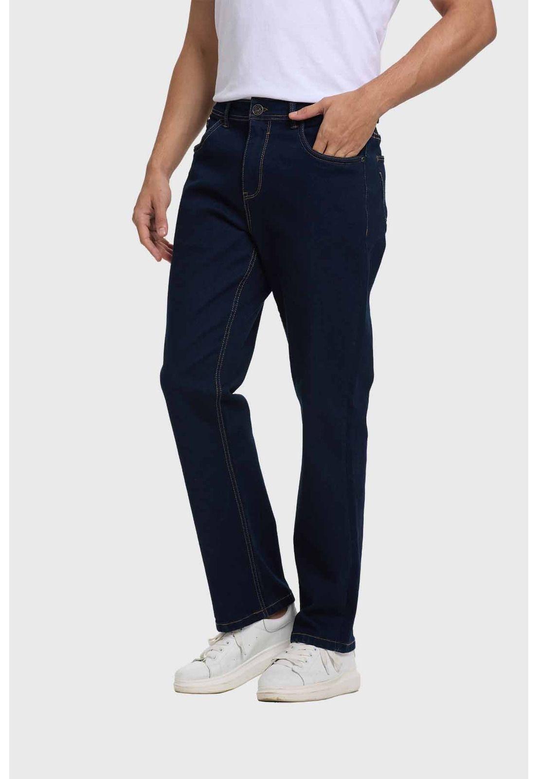 Jeans Hombre Straight Azul Oscuro-1