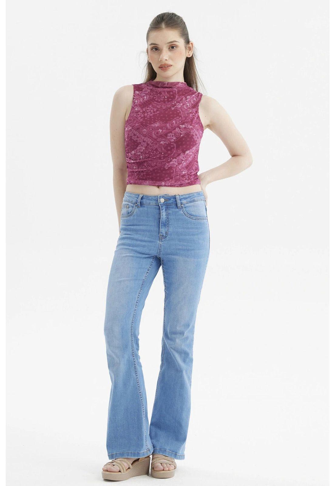 Polera Mujer Cuello Alto Magenta-3