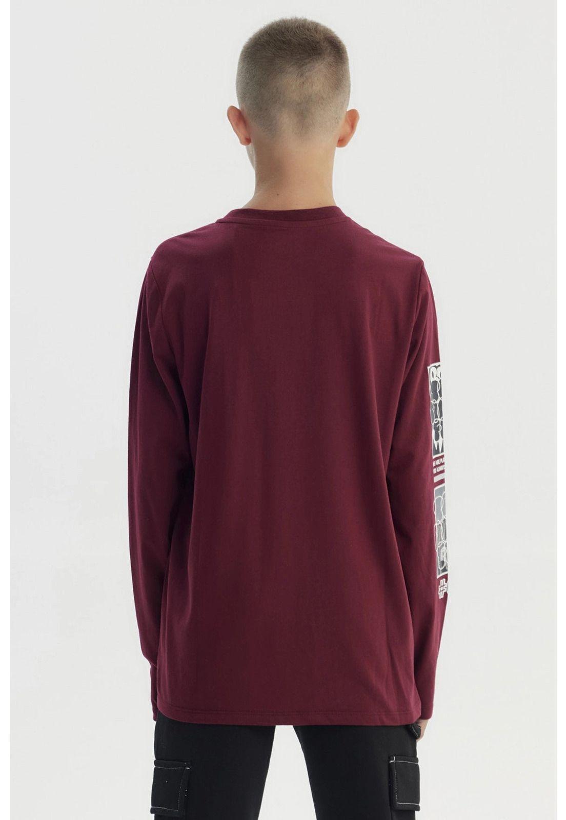 Polera Niño Slim Burdeo-2