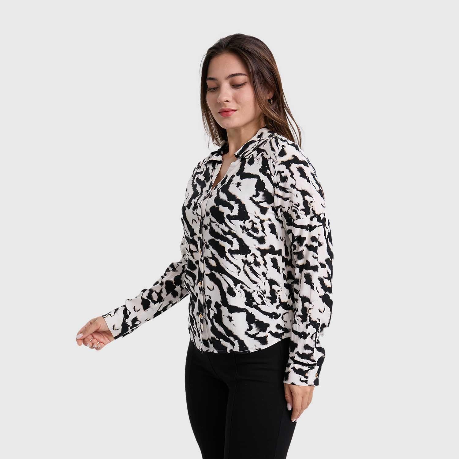 Blusa Mujer Abotonada Arena-1