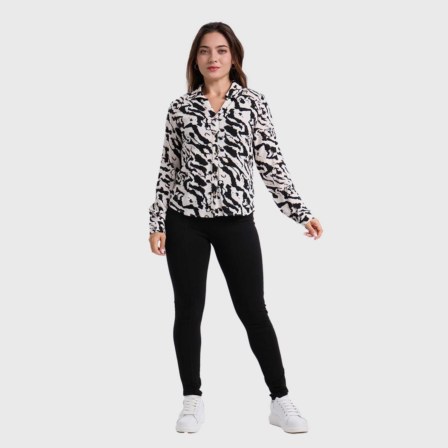 Blusa Mujer Abotonada Arena-3