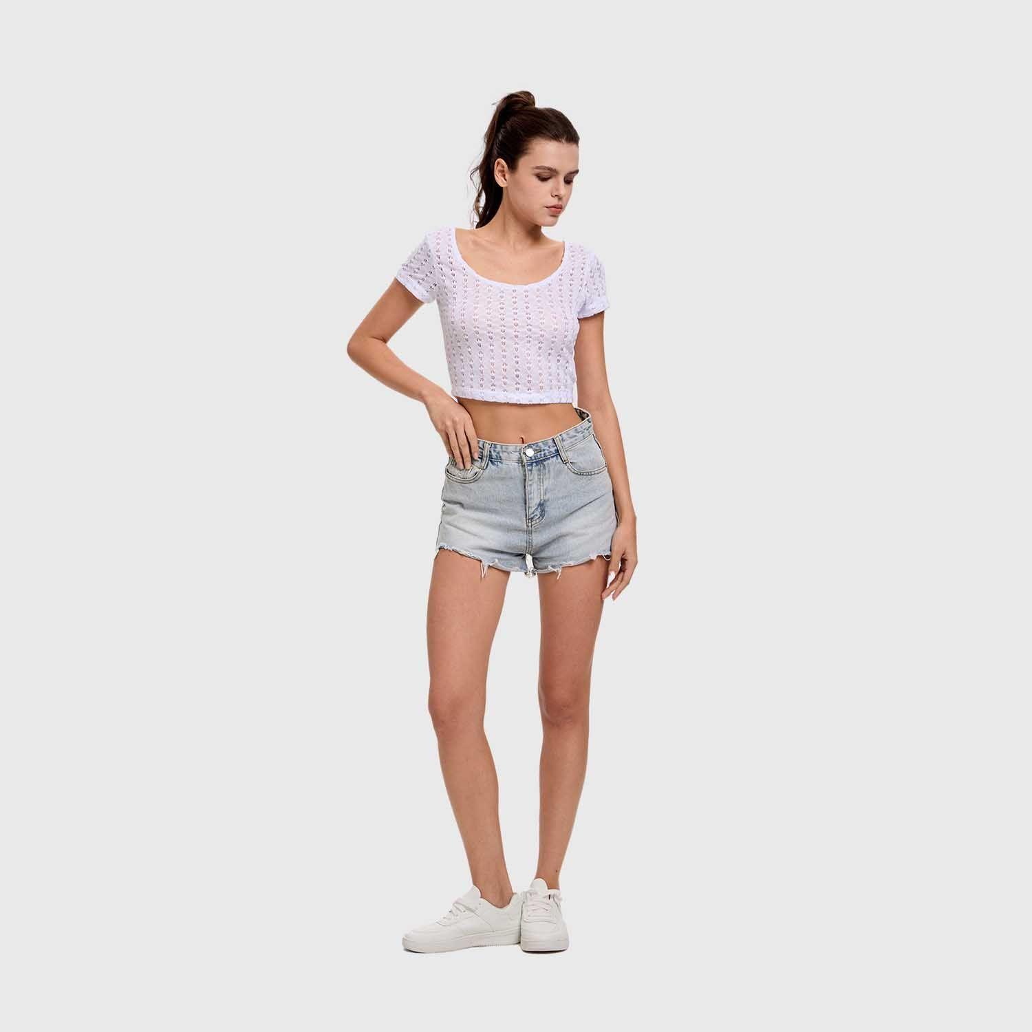 Polera Mujer Textura Blanco Fashion's Park-3