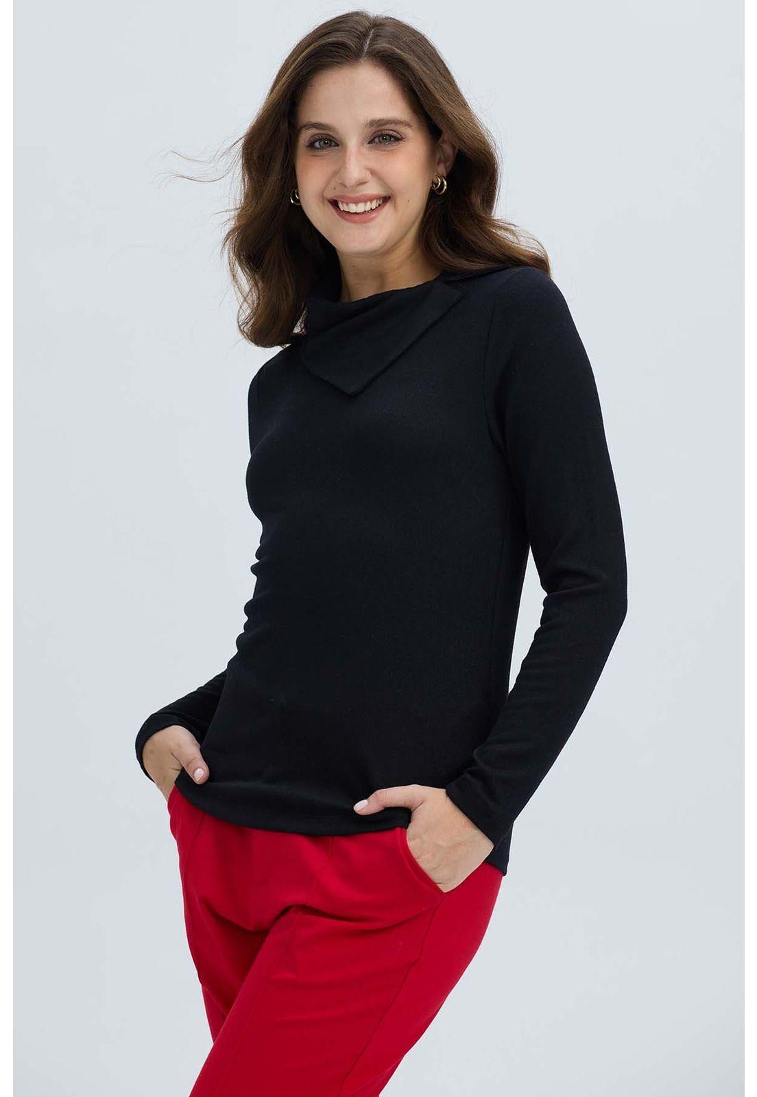 Sweater Mujer Casual Negro - ll-0