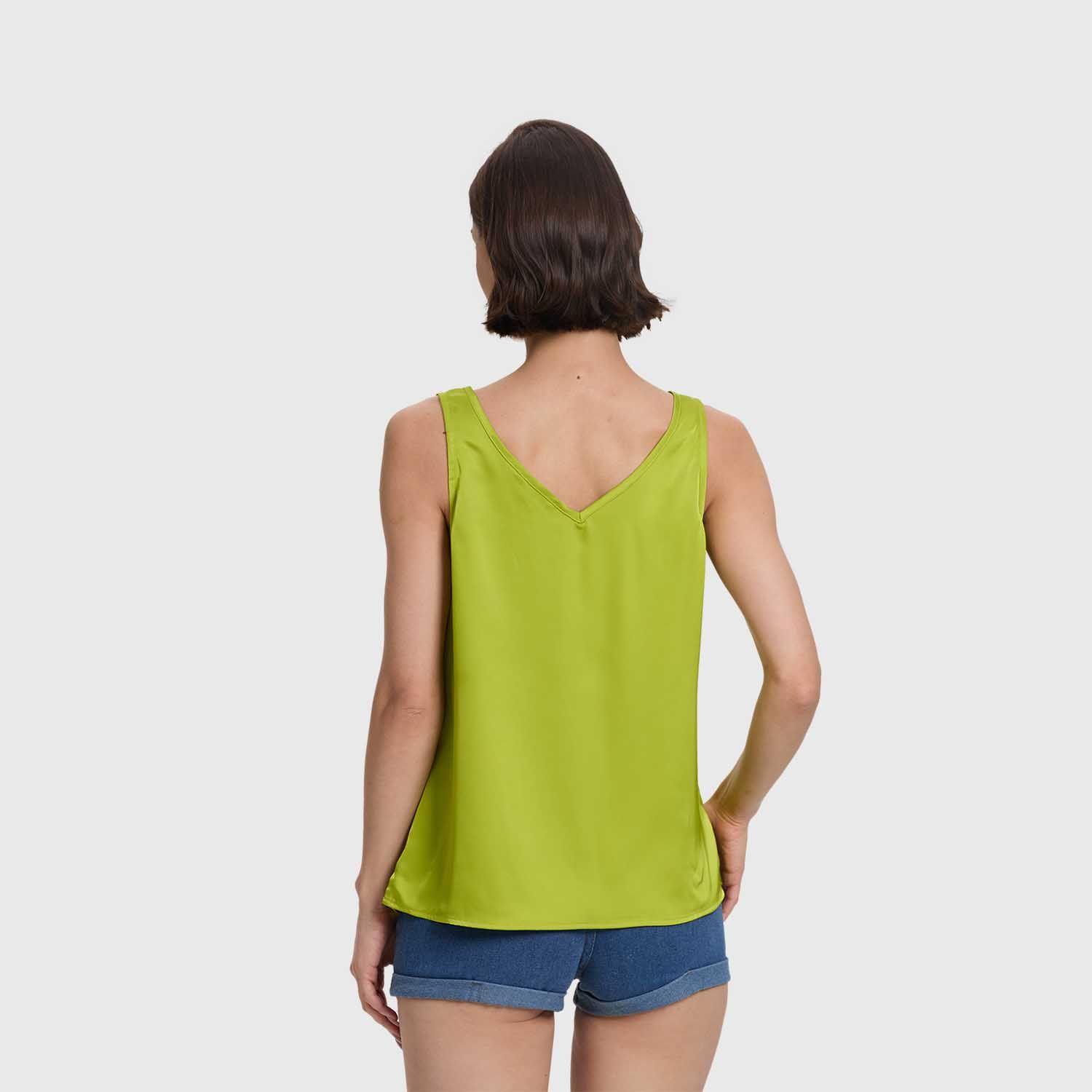 Blusa Mujer Lisa Satinada Verde Pistacho Fashion's Park-2