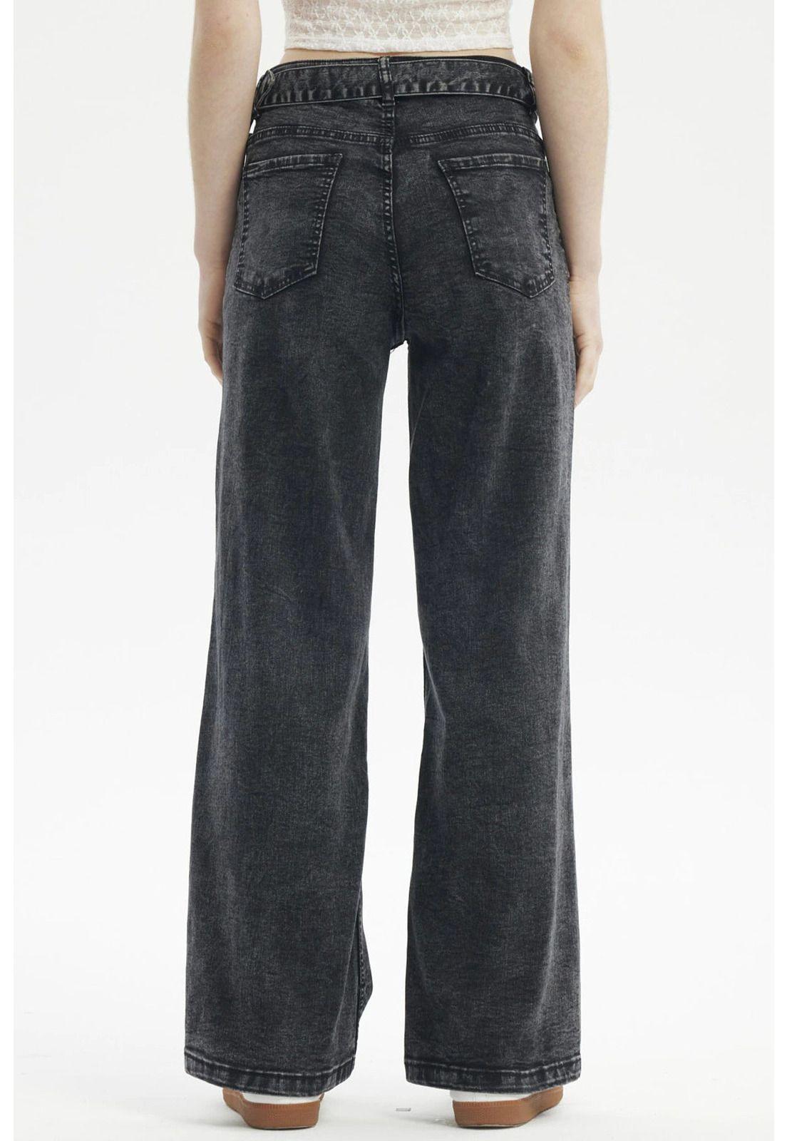 Jeans Mujer Calce Recto Negro - lV-2