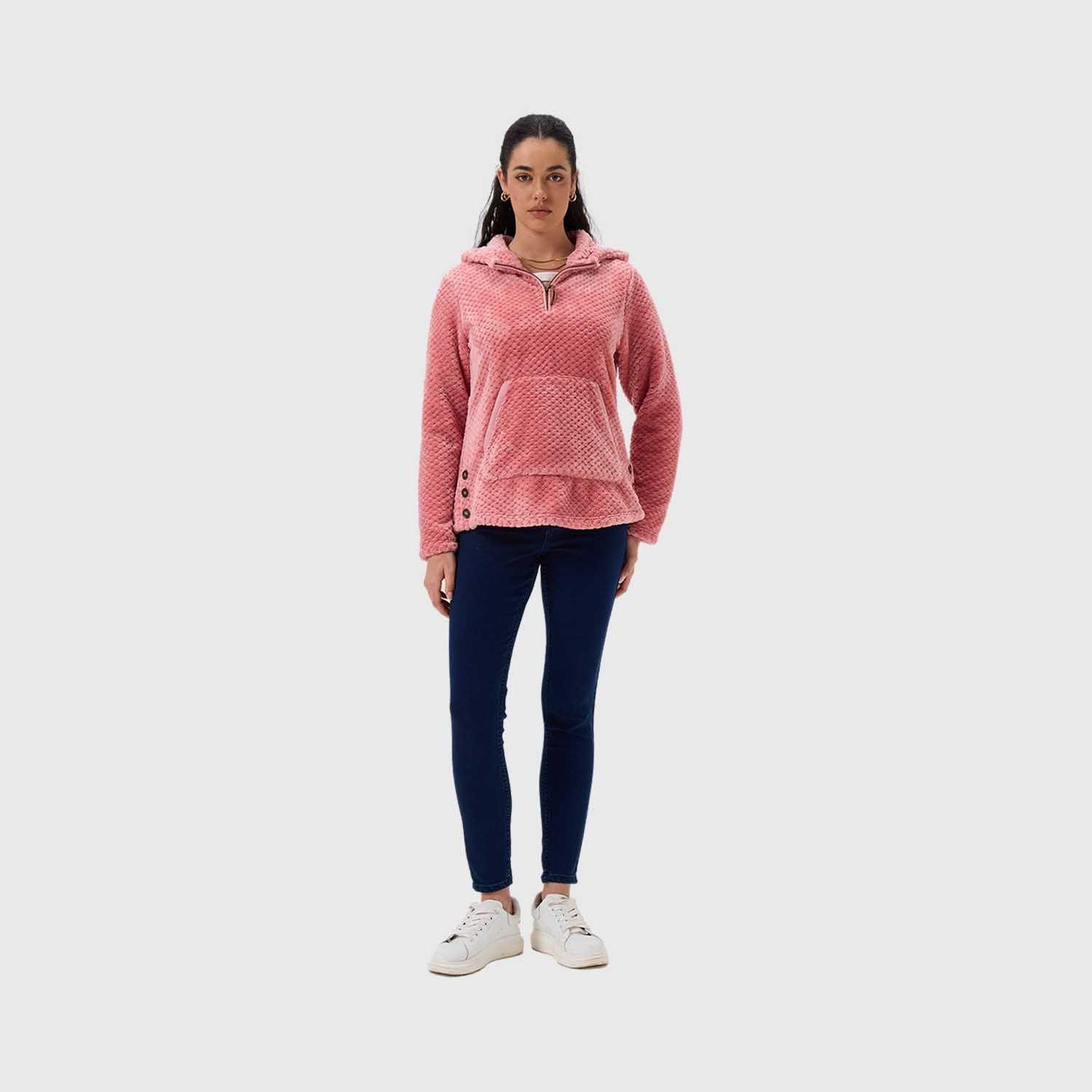 Polar Mujer Básico Rosado Oscuro Fashion's Park-3