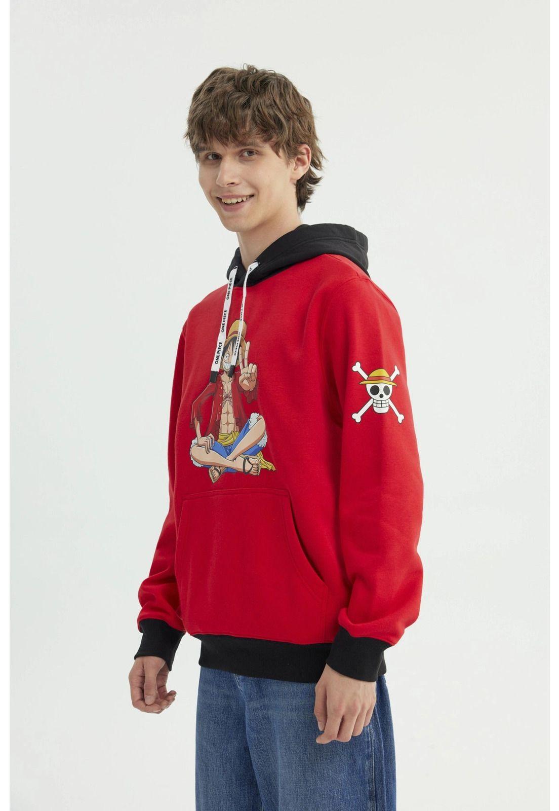 Polerón Hombre One Piece Rojo - lll-1