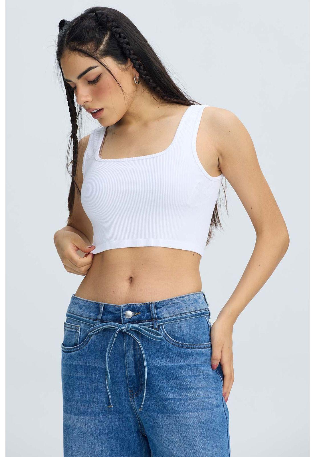 Peto Mujer Seamless Blanco-1