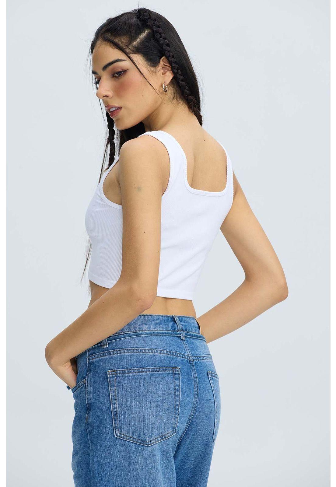 Peto Mujer Seamless Blanco-2