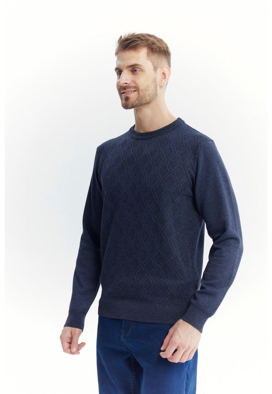 Sweater Hombre Regular Azul Marino-1