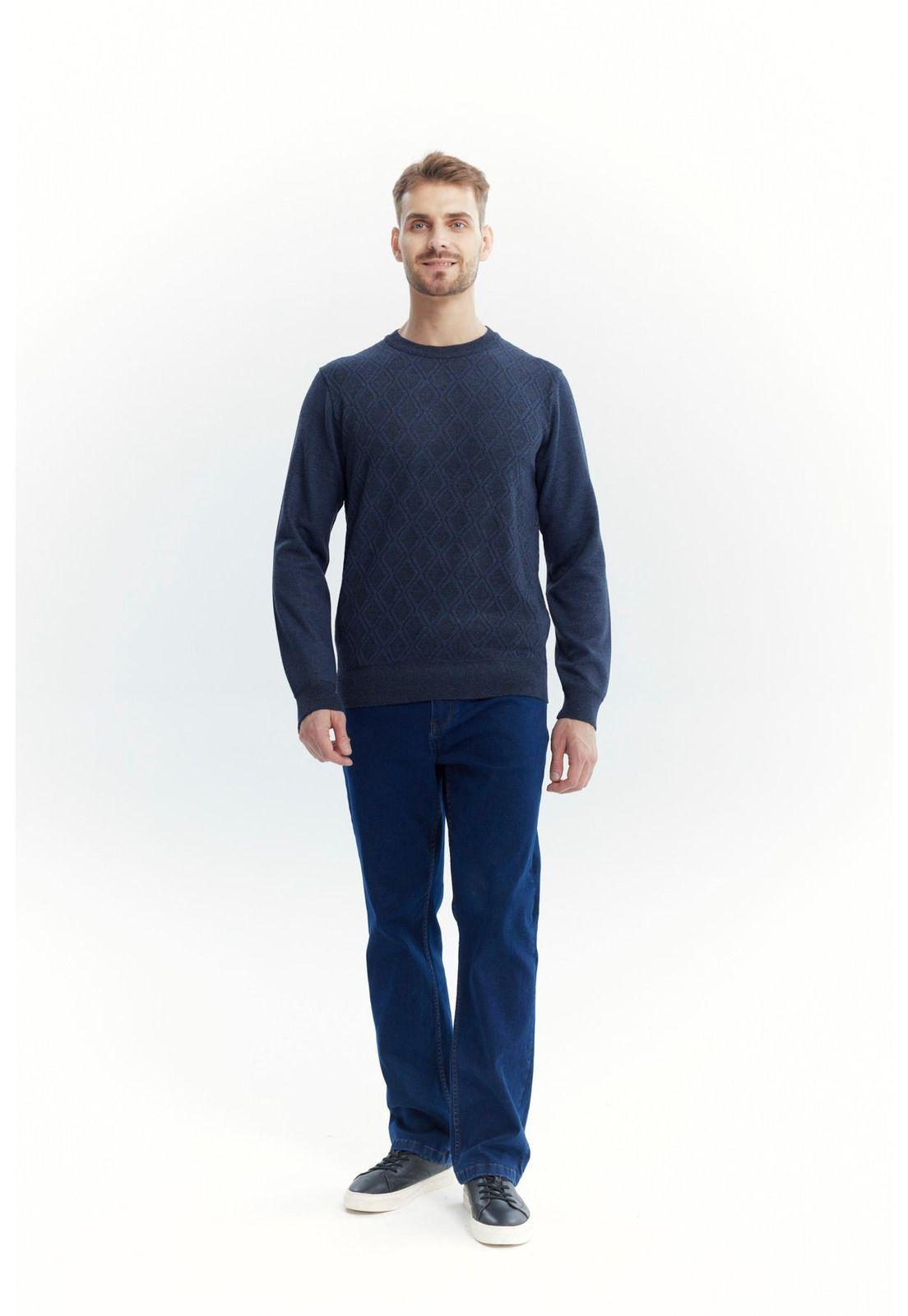 Sweater Hombre Regular Azul Marino-3