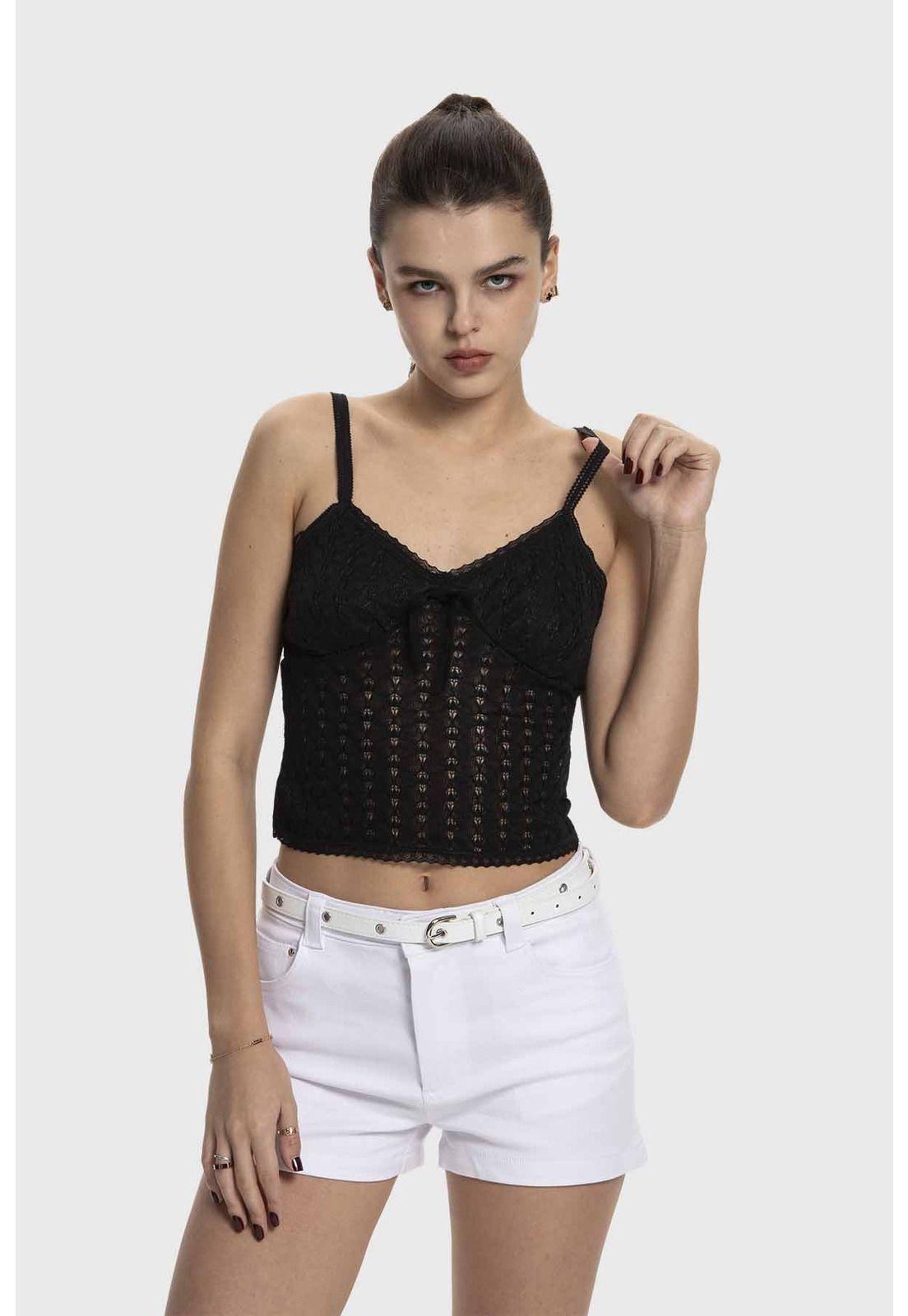 Polera Mujer Con Lazo Negro-0