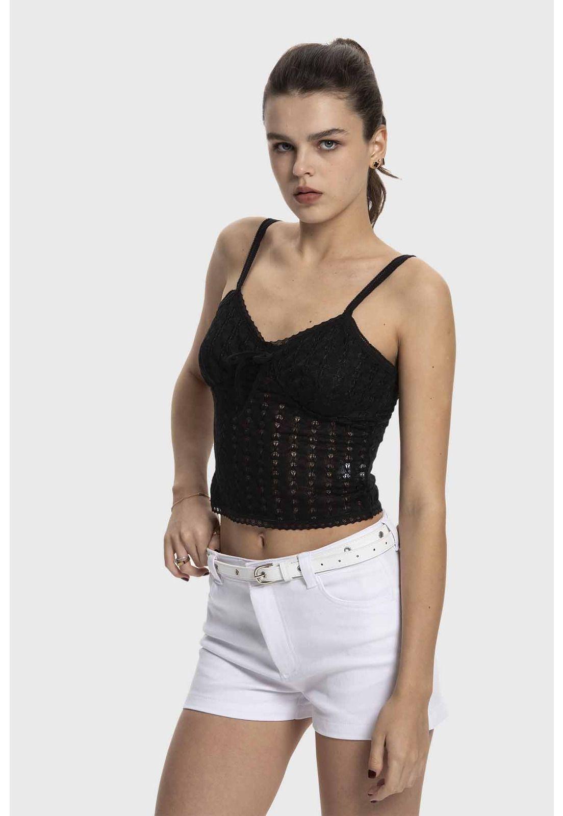 Polera Mujer Con Lazo Negro-1