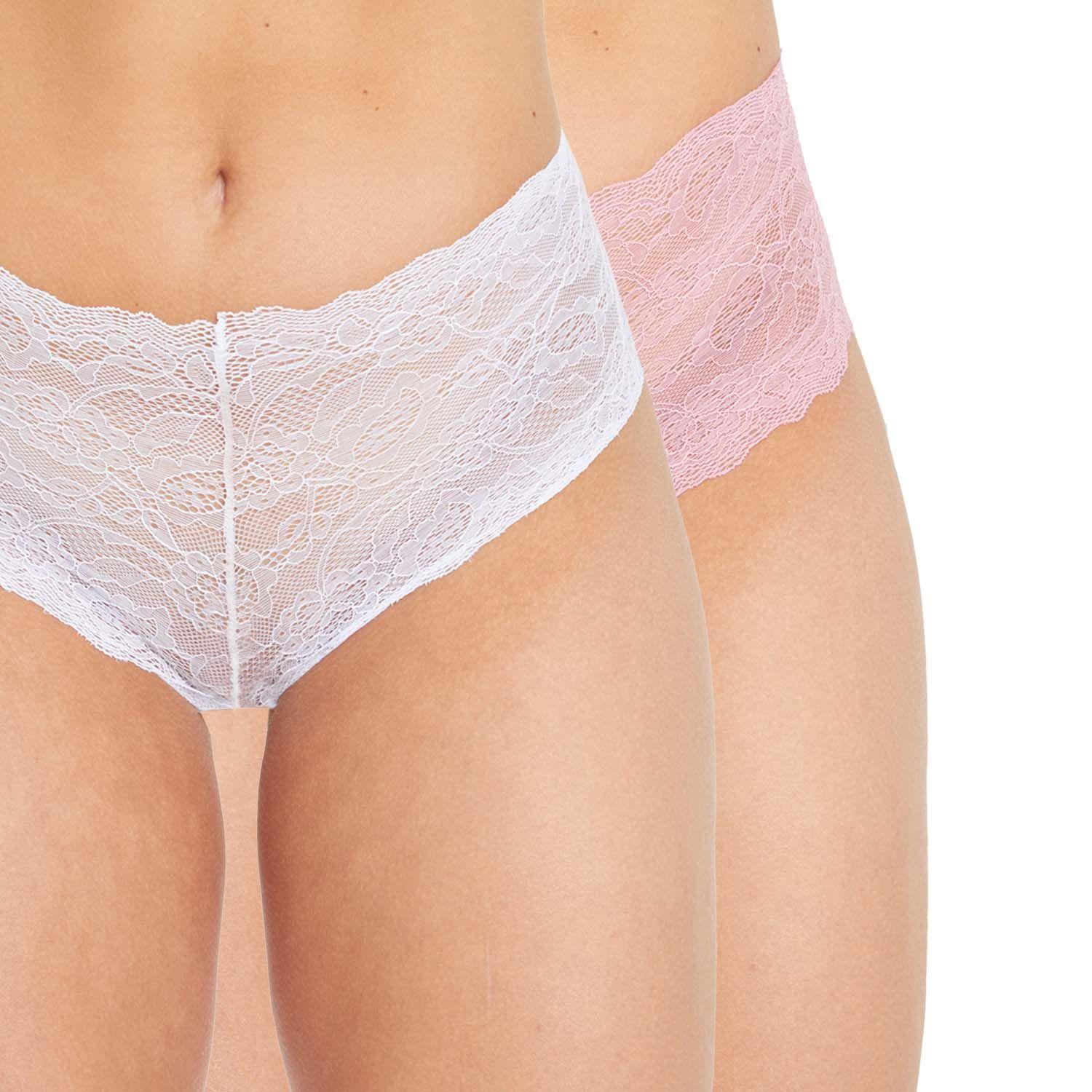 Calzón Pantaleta Full Encaje Rosado Mujer-0