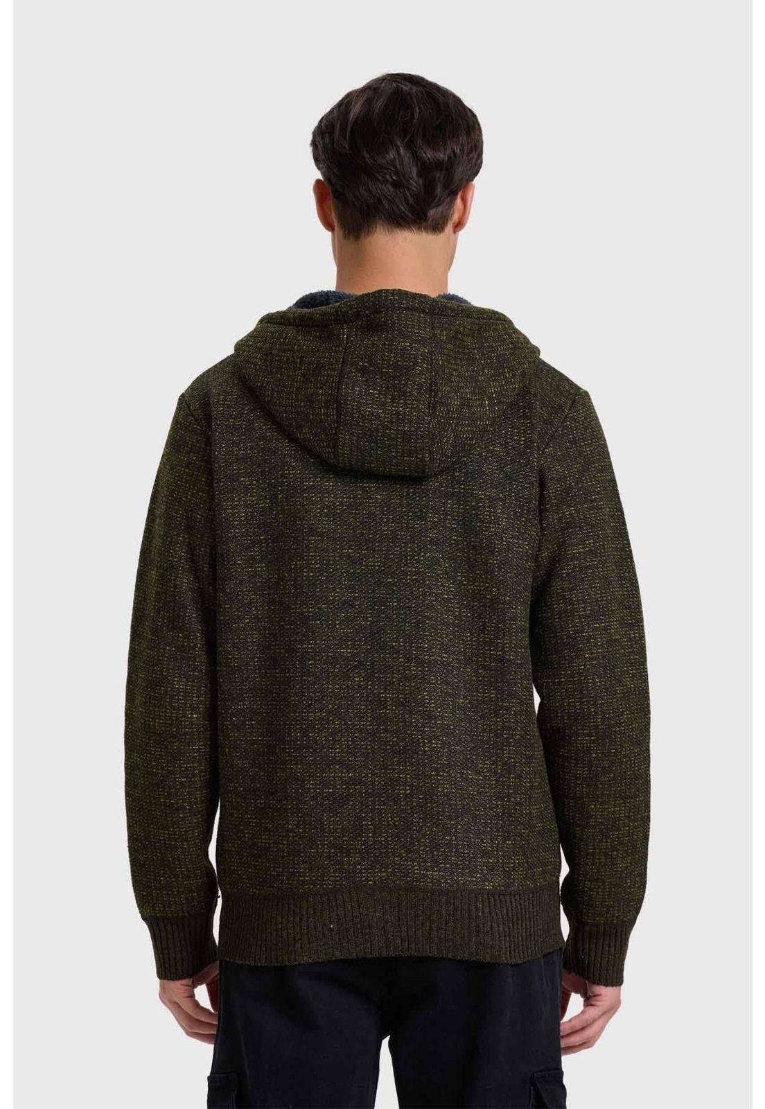 Polerón Hombre Con Polar Verde-2