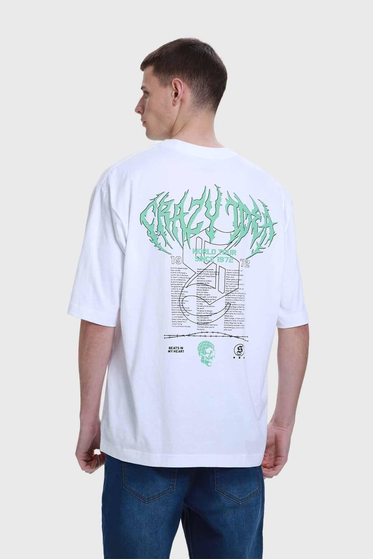 Polera Hombre Doble Print Texto Blanco-2