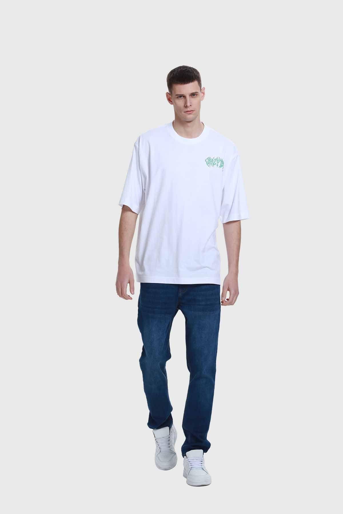 Polera Hombre Doble Print Texto Blanco-3