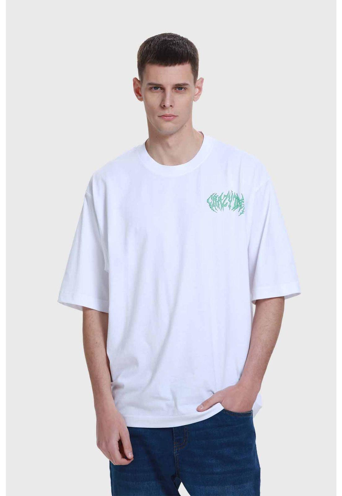 Polera Hombre Doble Print Texto Blanco-0
