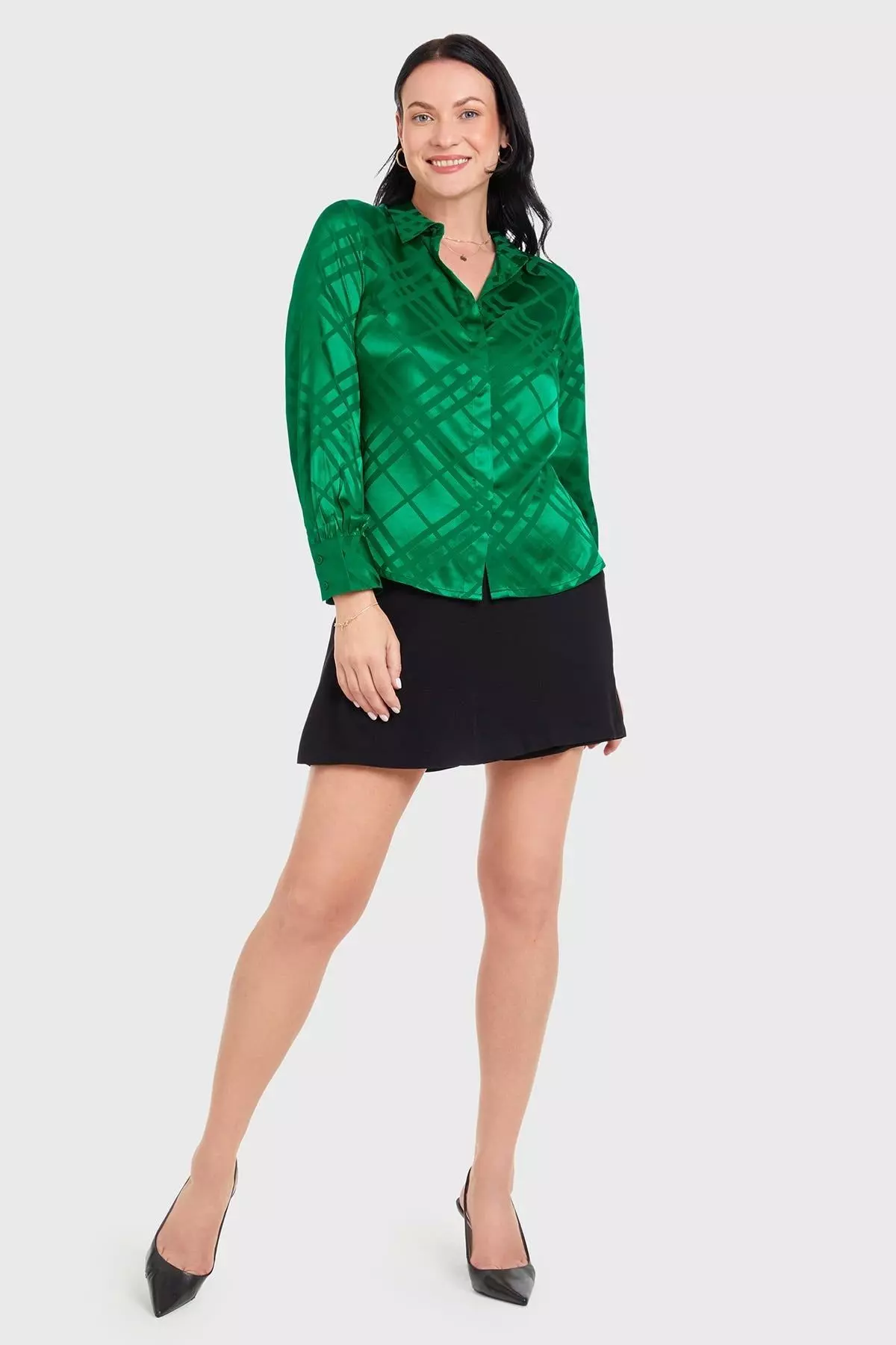Blusa Mujer Con Textura Verde-2