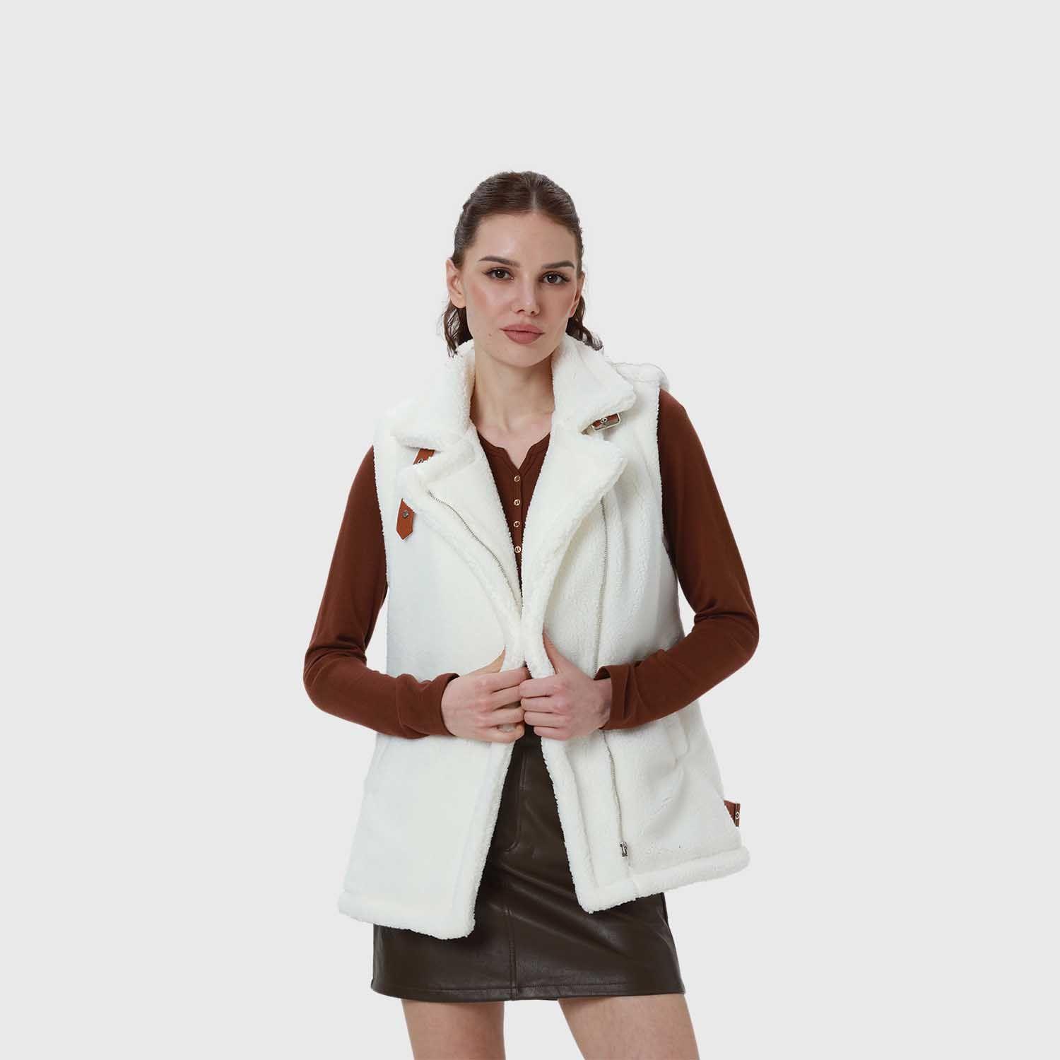 Polar Mujer Corderito Hebilla Crudo-3