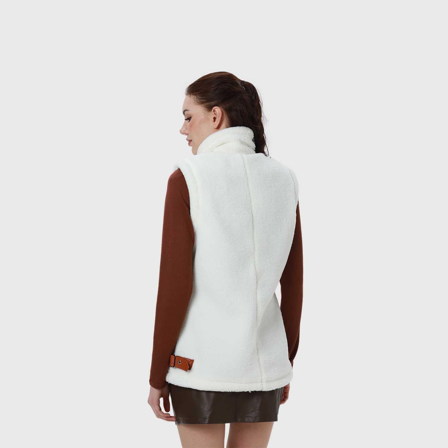 Polar Mujer Corderito Hebilla Crudo-5