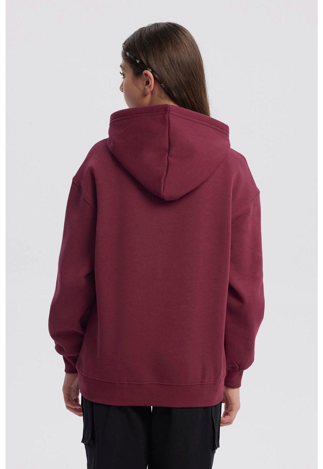 Polerón Niña Cuello Camisero Burdeo-2