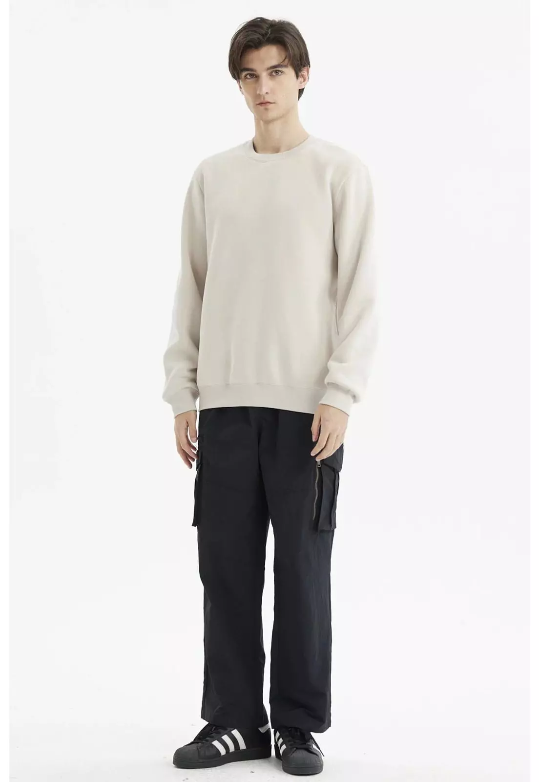 Polerón Hombre Básico Beige- ll-3