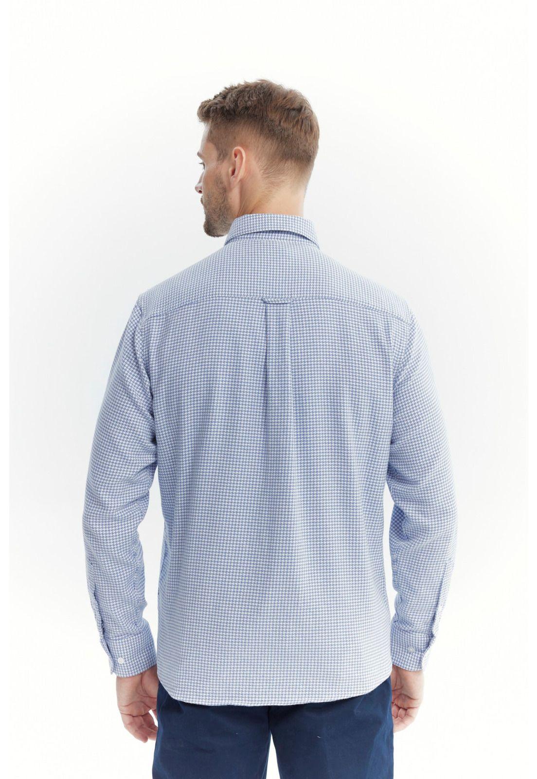 Camisa Hombre Slim Azul - ll-2
