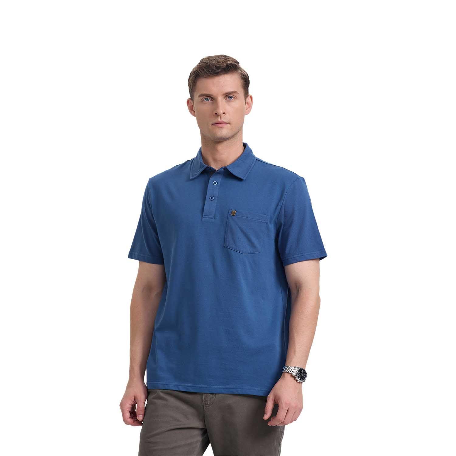 Polera Hombre Lisa Azul Fashion's Park-0