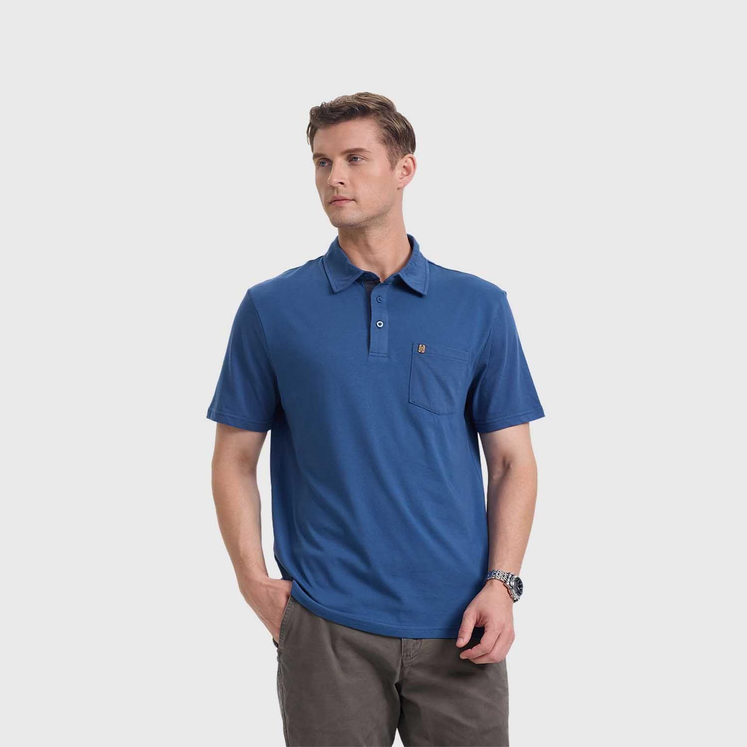 Polera Hombre Lisa Azul Fashion's Park-1