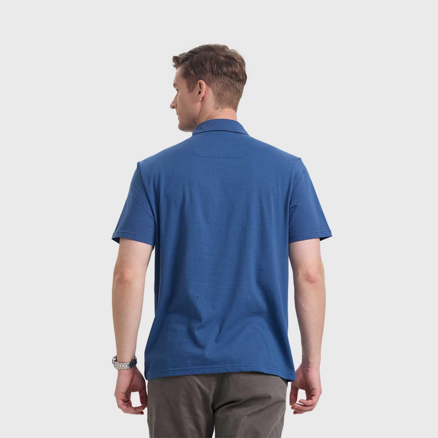 Polera Hombre Lisa Azul Fashion's Park-2