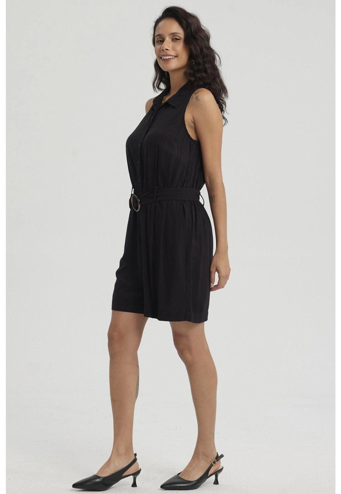 Enteritos Mujer Short Viscosa Negro-1