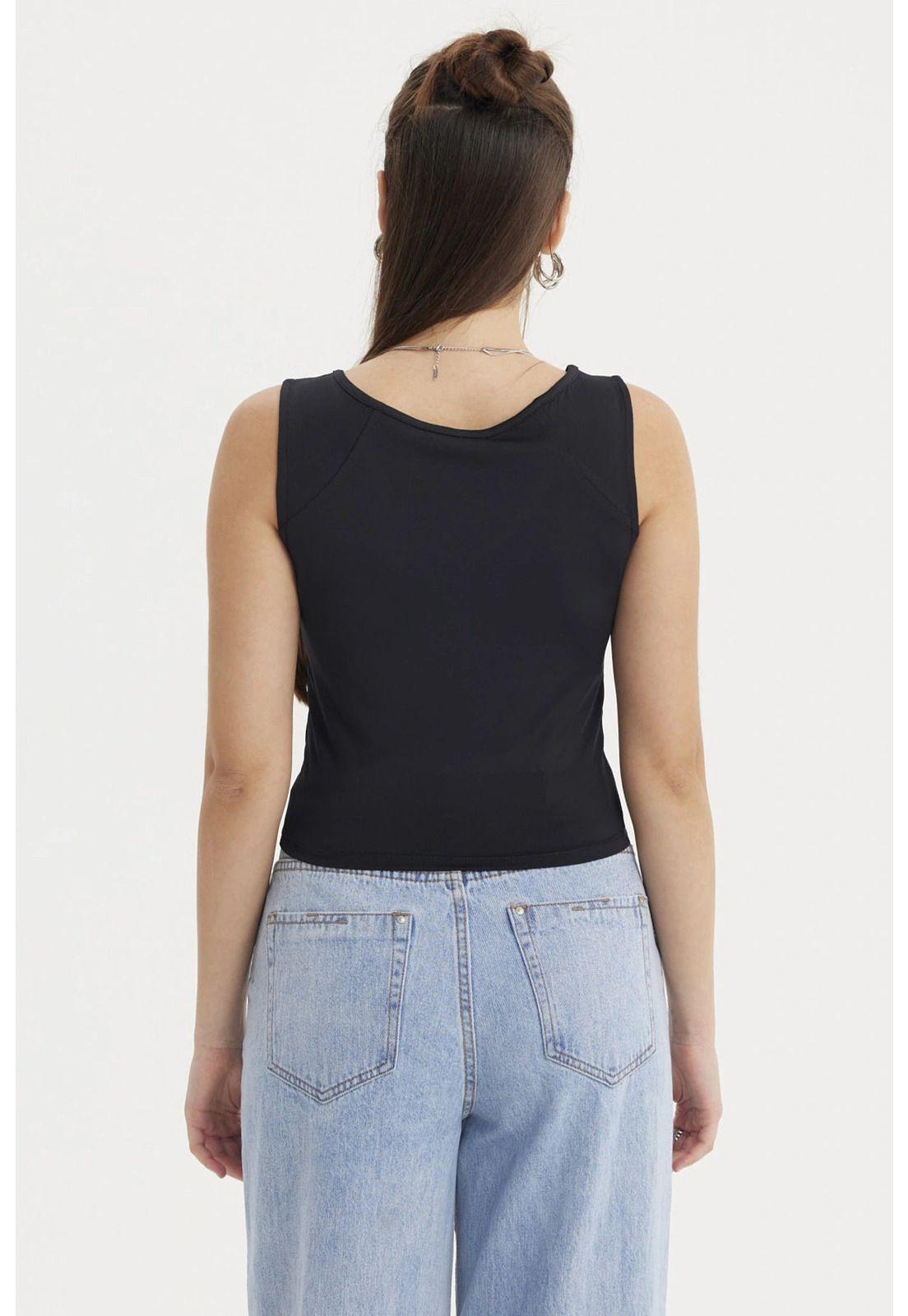 Polera Mujer Lisa Negro- lll-2
