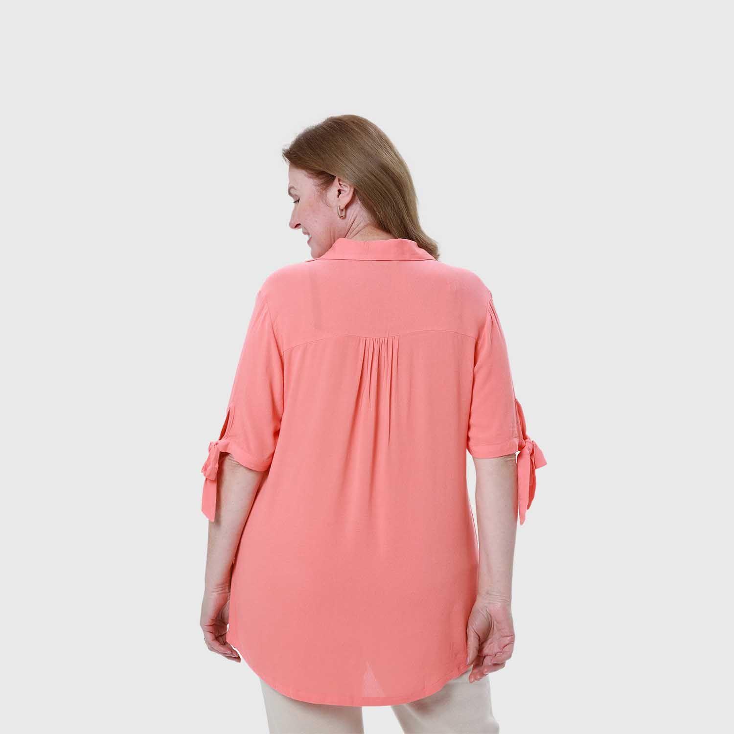 Blusa Mujer Aplicación Amarra Damasco Fashion's Park-2