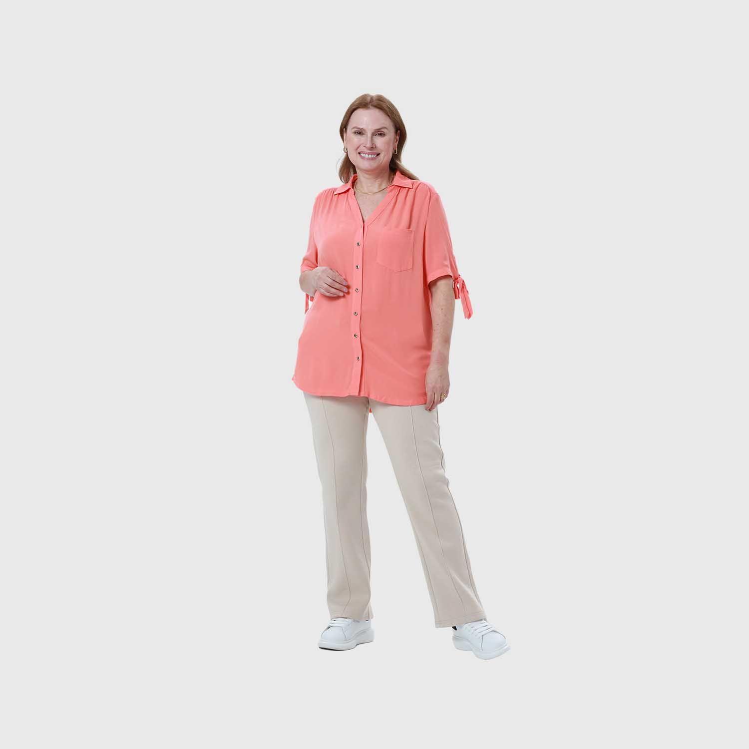 Blusa Mujer Aplicación Amarra Damasco Fashion's Park-3