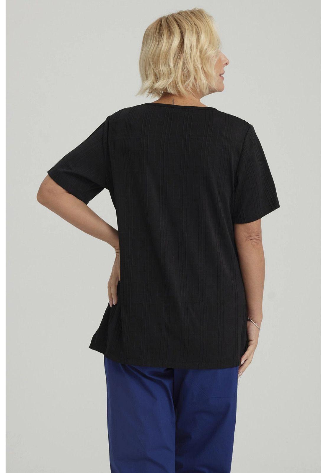 Polera Mujer Textura Negro - lll-2