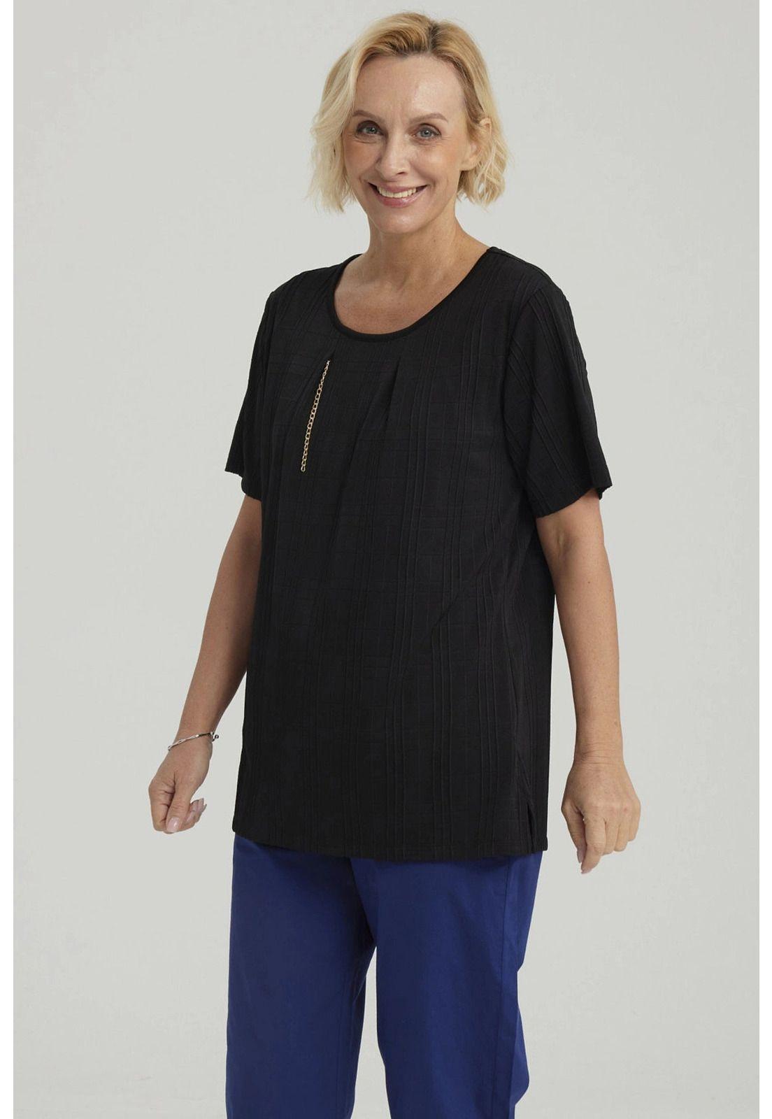 Polera Mujer Textura Negro - lll-3