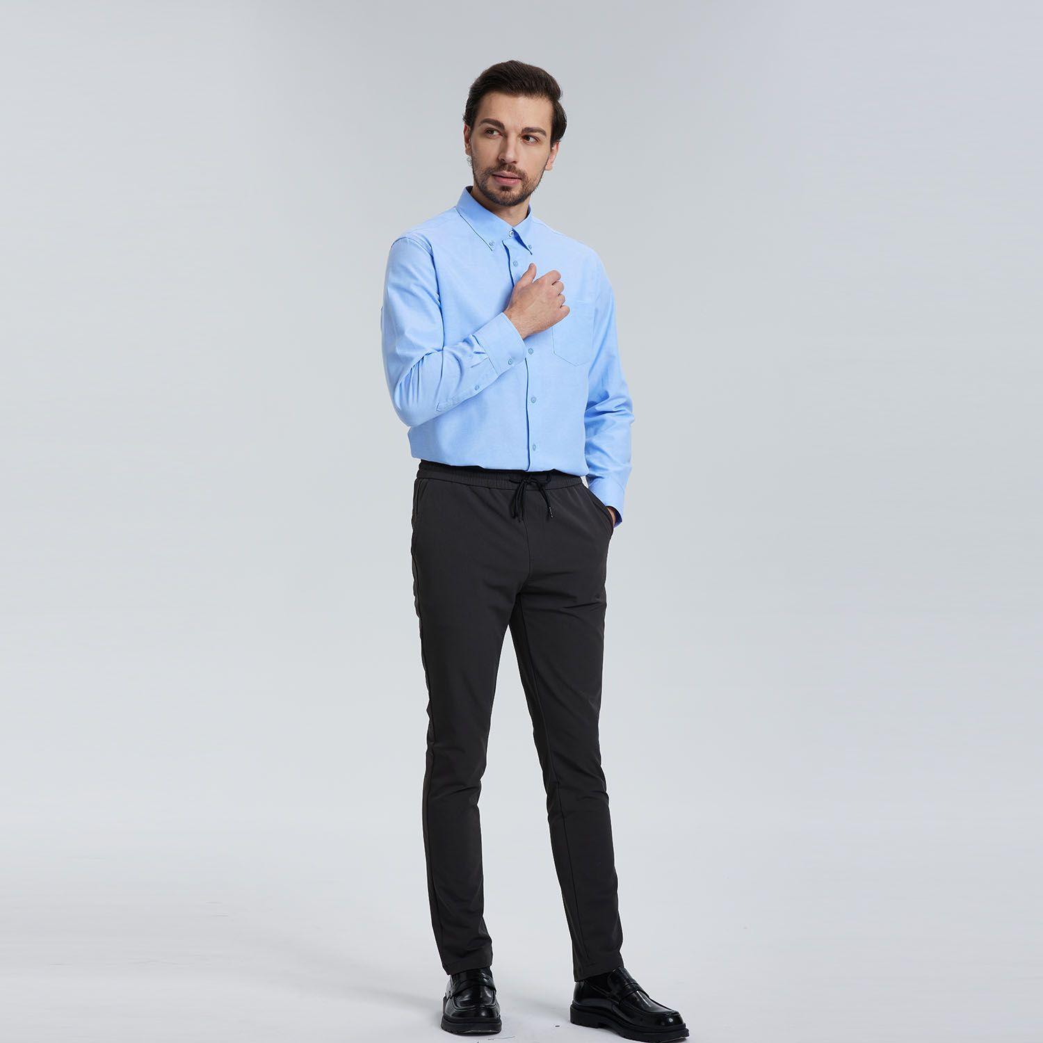 Camisa Oxford Celeste Hombre-3