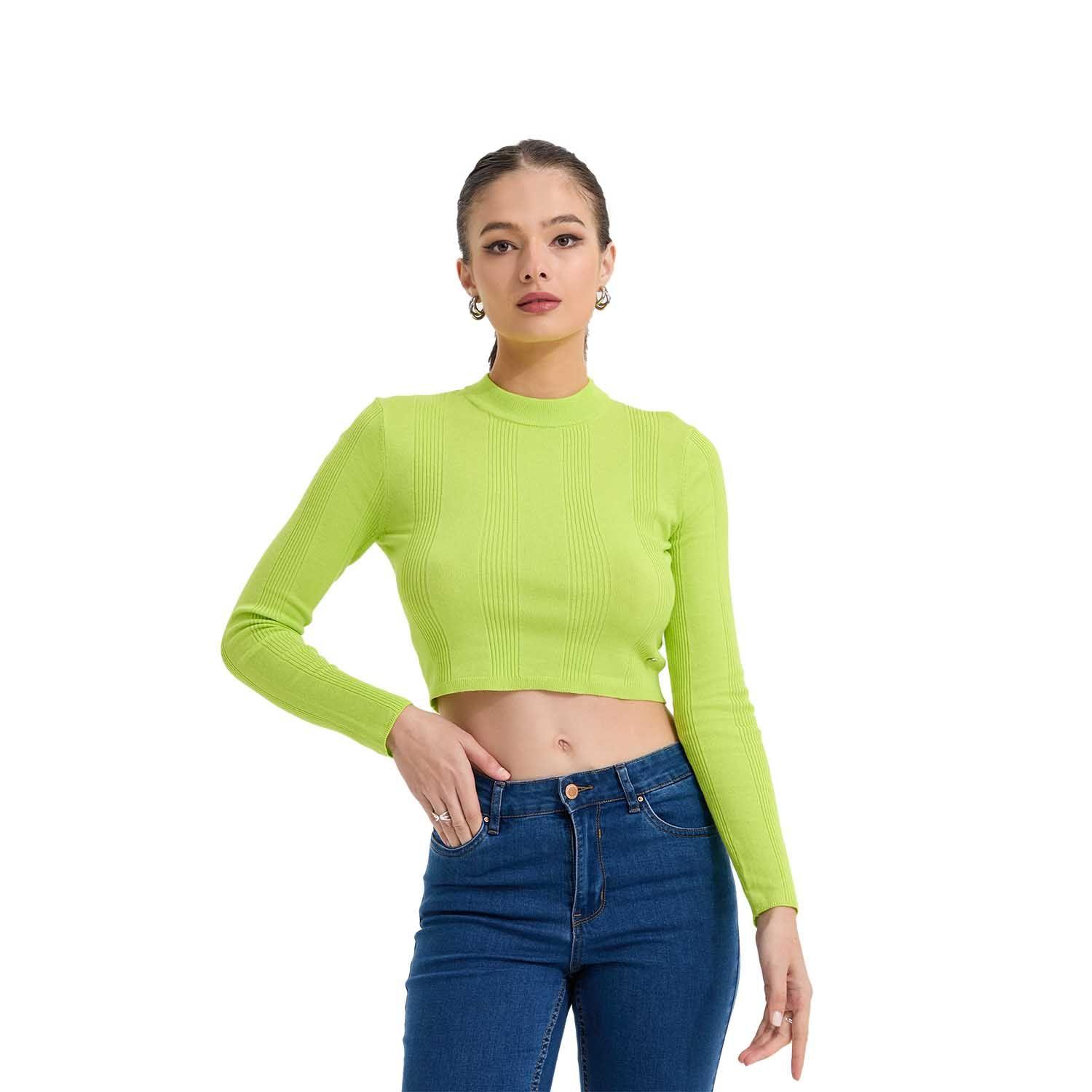 Sweater Mujer Aplicación Colores Cafe Fashion's Park-0