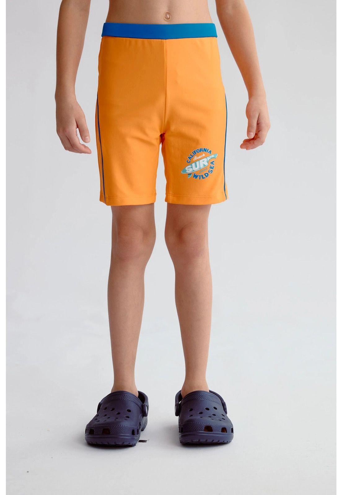 Short De Baño Niño Básico Naranjo-0