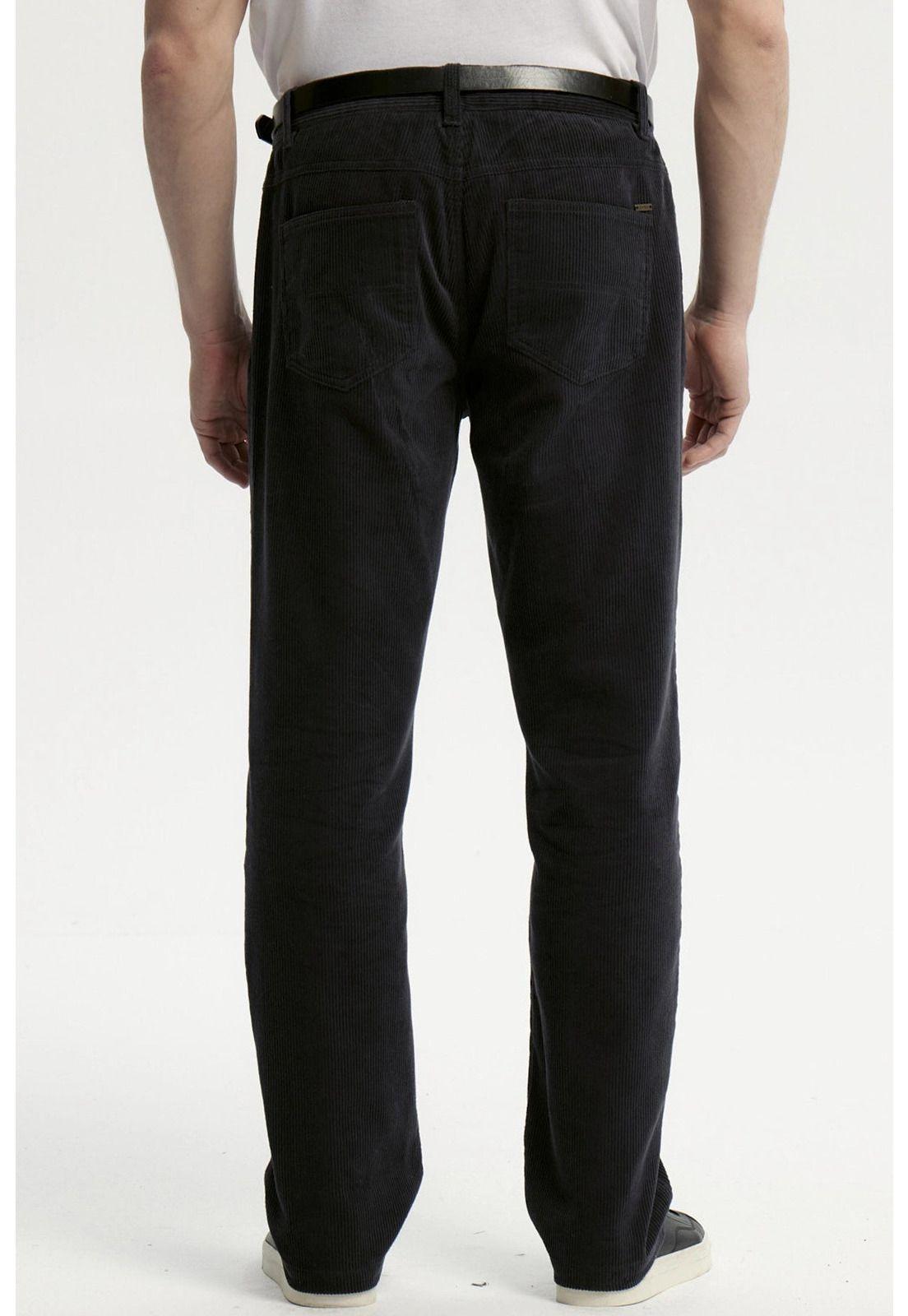 Pantalón Hombre Cotelé Azul Oscuro-2