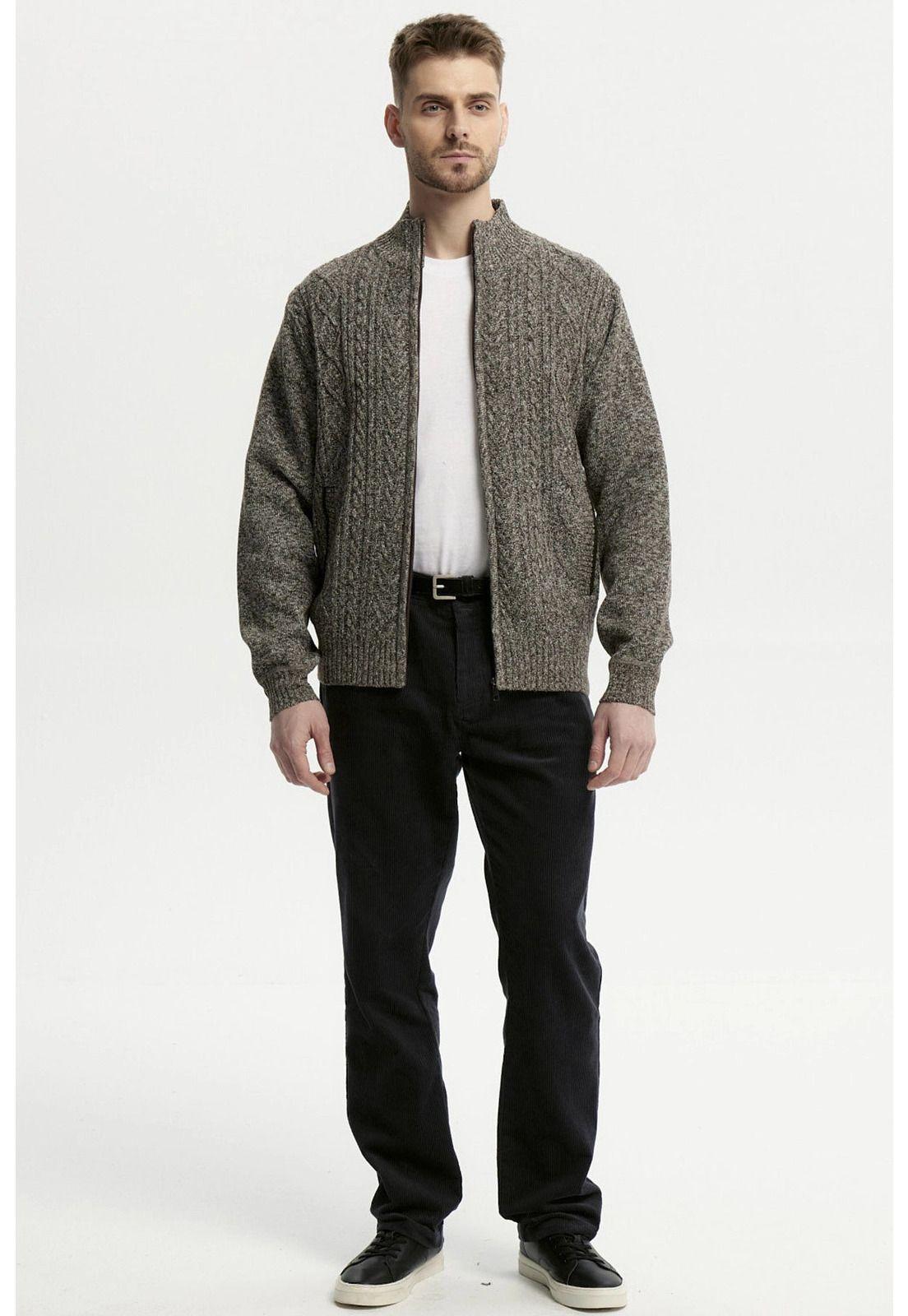 Pantalón Hombre Cotelé Azul Oscuro-3