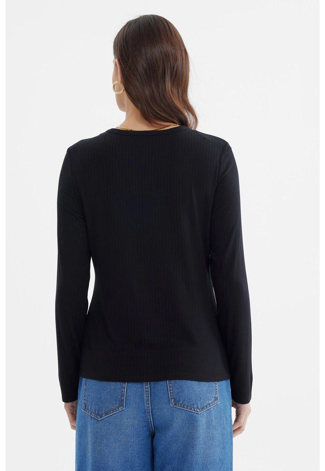 Polera Mujer Ajustado Negro - lll-2