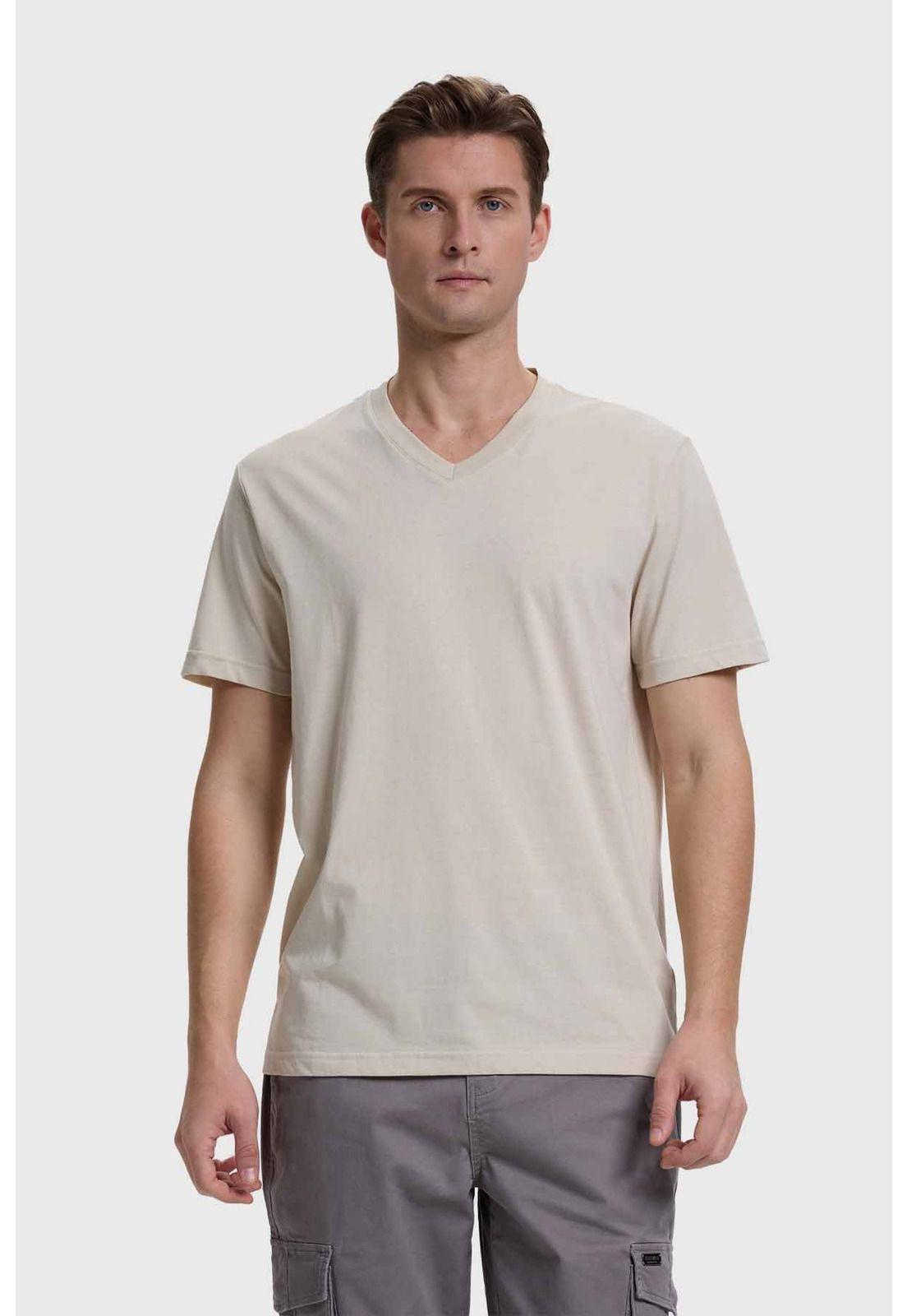Polera Hombre Casual Básica Beige-0