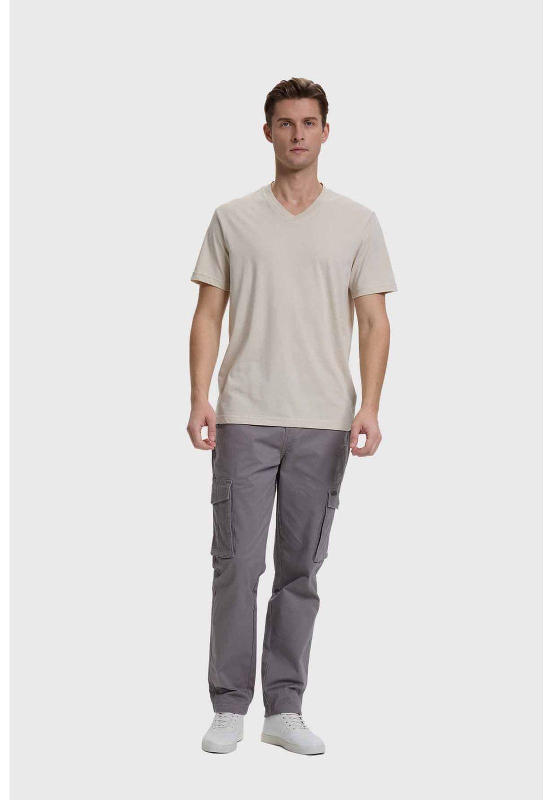 Polera Hombre Casual Básica Beige-3